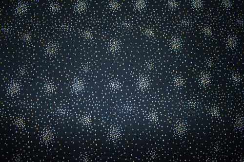 Designer-Baumwollstoff Clusters Black Hole metallic schwarz (10 cm)